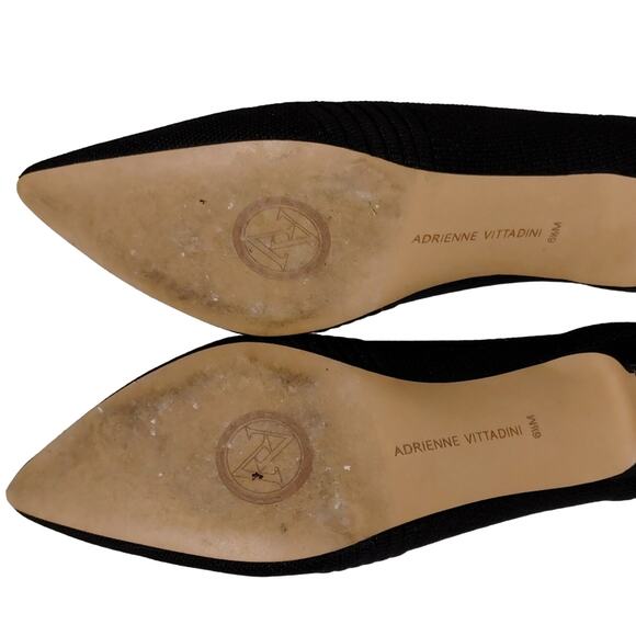 Adrienne Vittadini Skippy Pumps Kitten Heel Pointed Toe Black Womens Size 6.5M - Picture 6 of 7